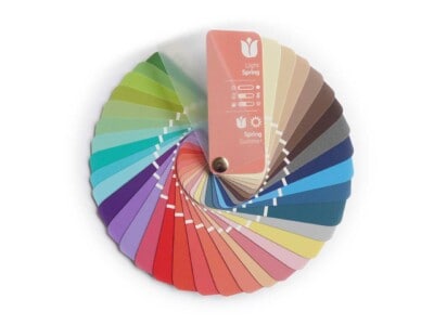 Color Swatch Fan with 35 Colors for Season Type Light Spring