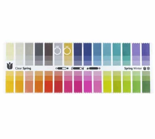 Fabric Color Swatch Clear Winter with 30 type-specific Colors