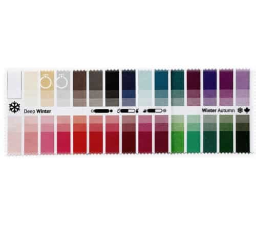 Seasonal fabric color swatch deep winter