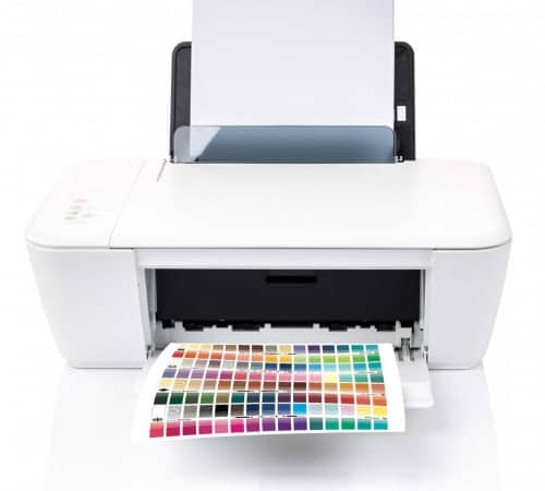 Self-printing color swatches