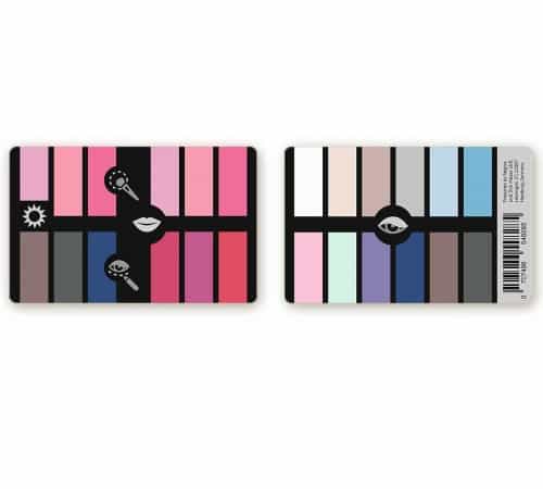 Make-up color swatch summer-type