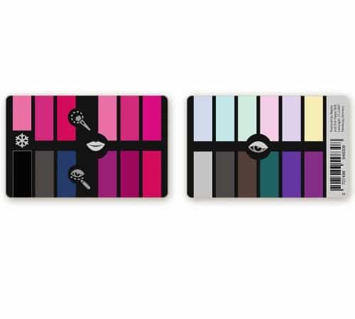 Make-up color swatch winter